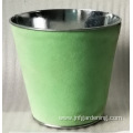 Leather decorative flower bucket